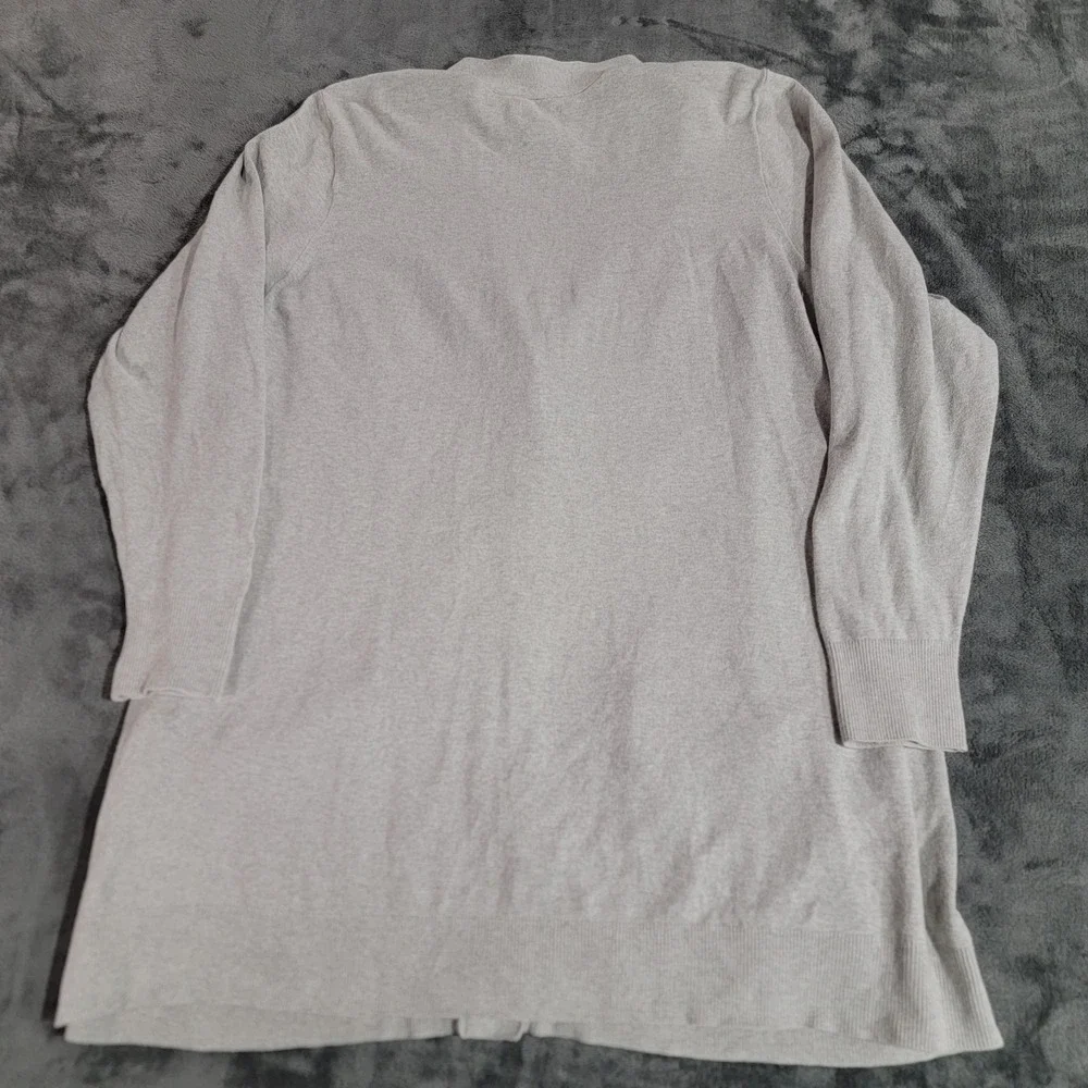 Duluth Trading Cardigan Sweater Women 1X Gray Pockets Academia Minimalist Boho